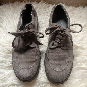 Hogan Suede Sneakers/Walking Shoes, Women’s Euro Size 38, Taupe